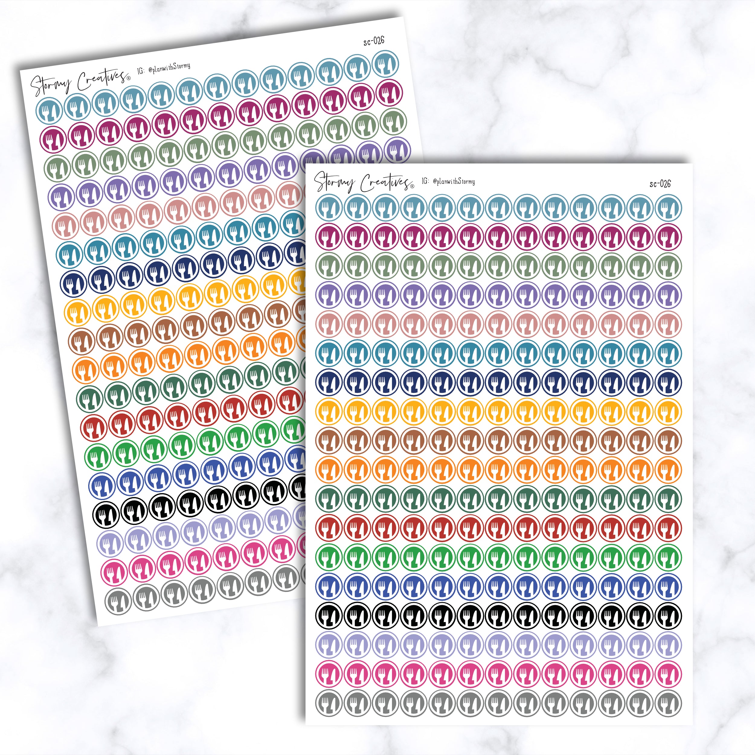 Small Meal Dot Stickers