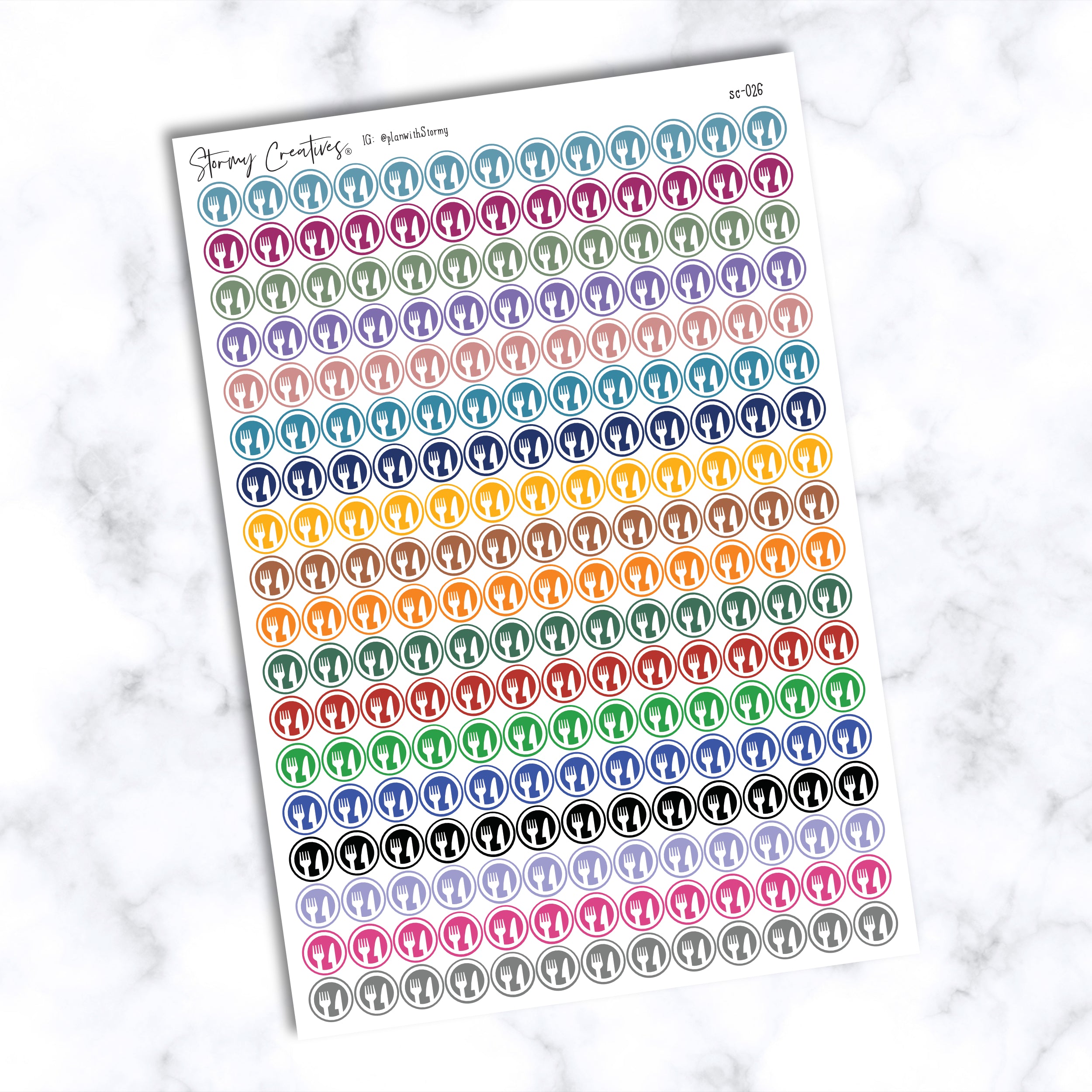 Small Meal Dot Stickers