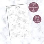 2024 Mini Calendar Stickers