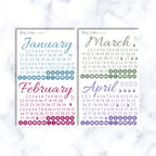 Essentials Calendar Planner and Journaling Stickers Starter Kit