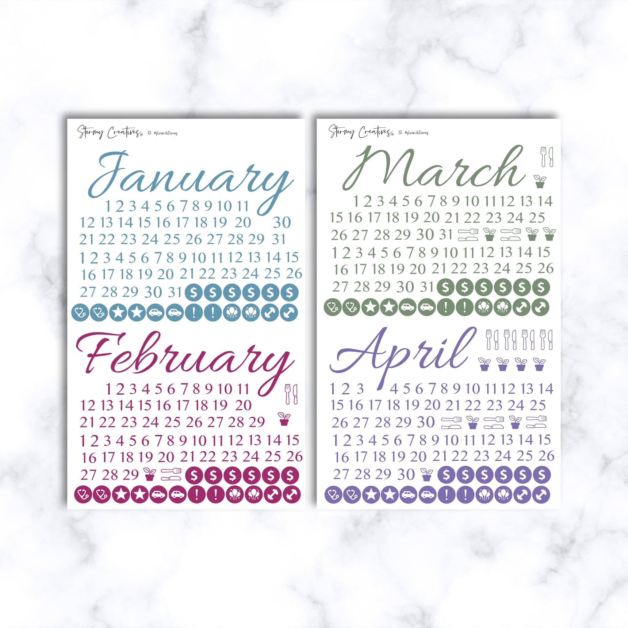 Essentials Calendar Planner and Journaling Stickers Starter Kit