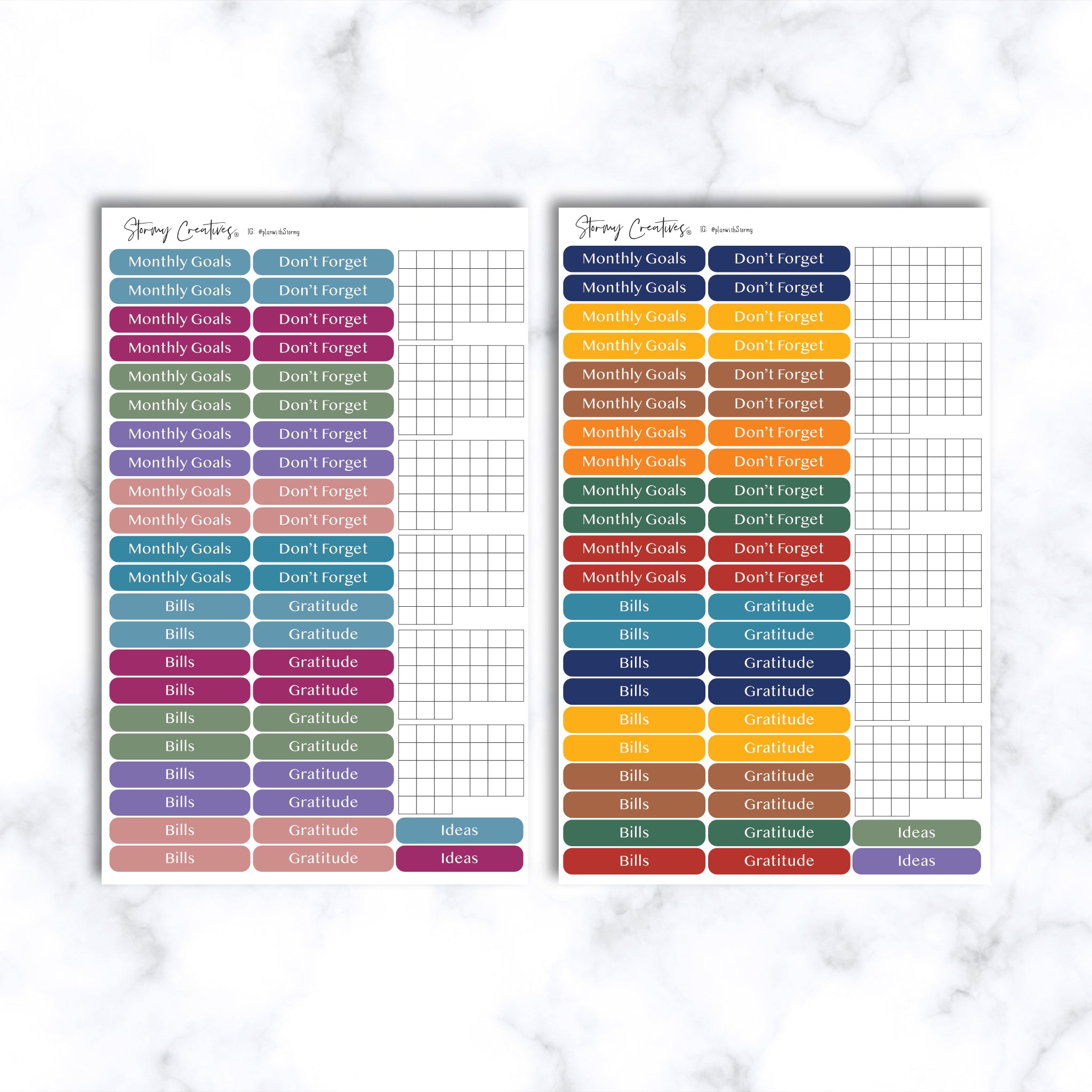 Essentials Calendar Planner and Journaling Stickers Starter Kit