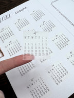 2026 Mini Calendar Stickers