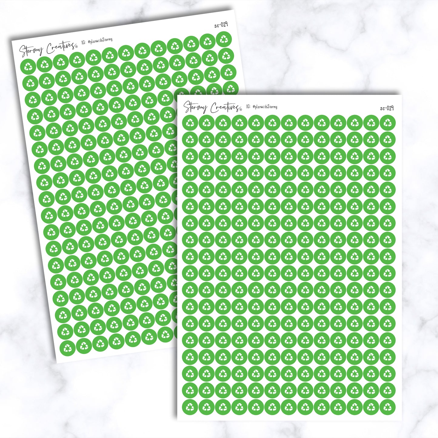 Small Recycle Dot Stickers