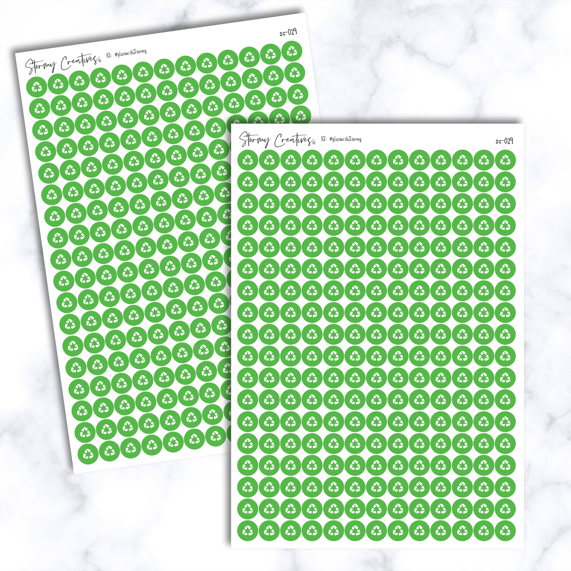 Small Recycle Dot Stickers