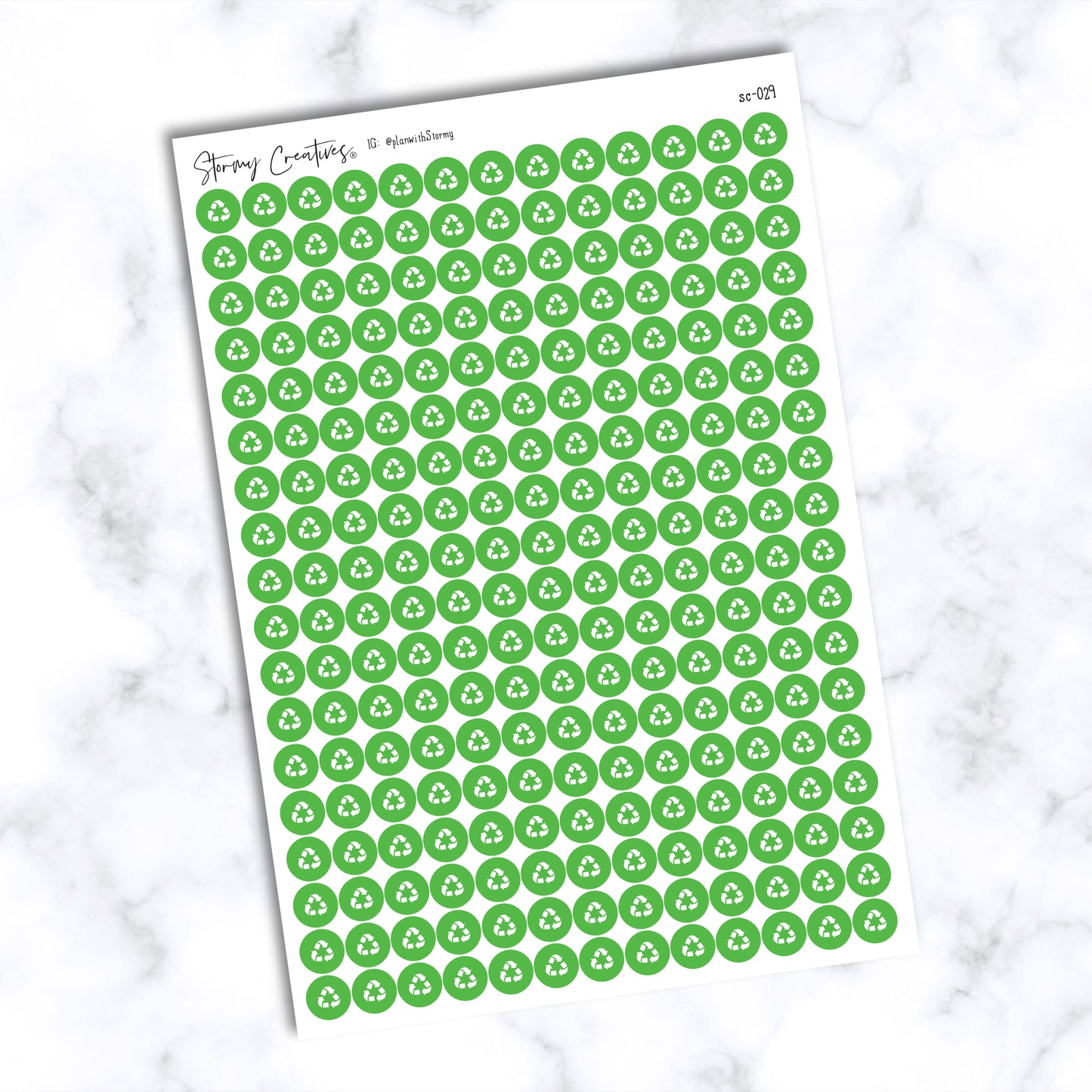 Small Recycle Dot Stickers