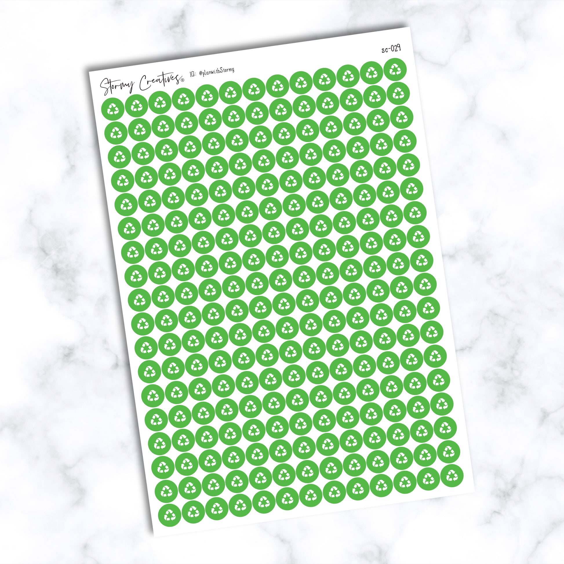 Small Recycle Dot Stickers