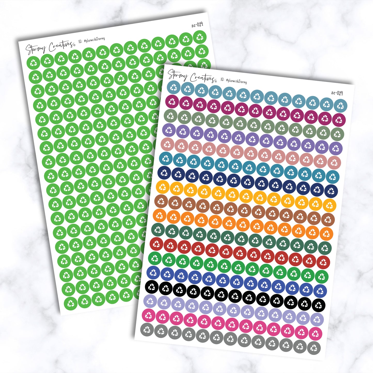 Small Recycle Dot Stickers