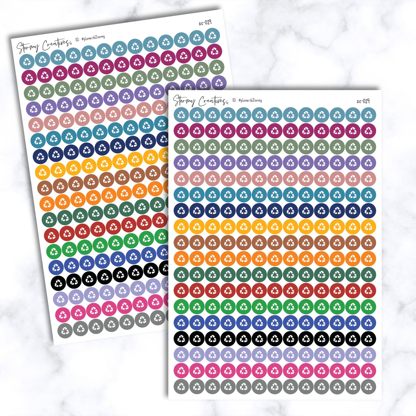Small Recycle Dot Stickers