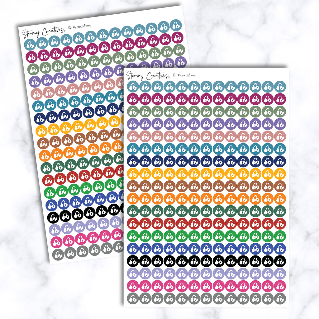 Small Medication, Prescription Dot Stickers