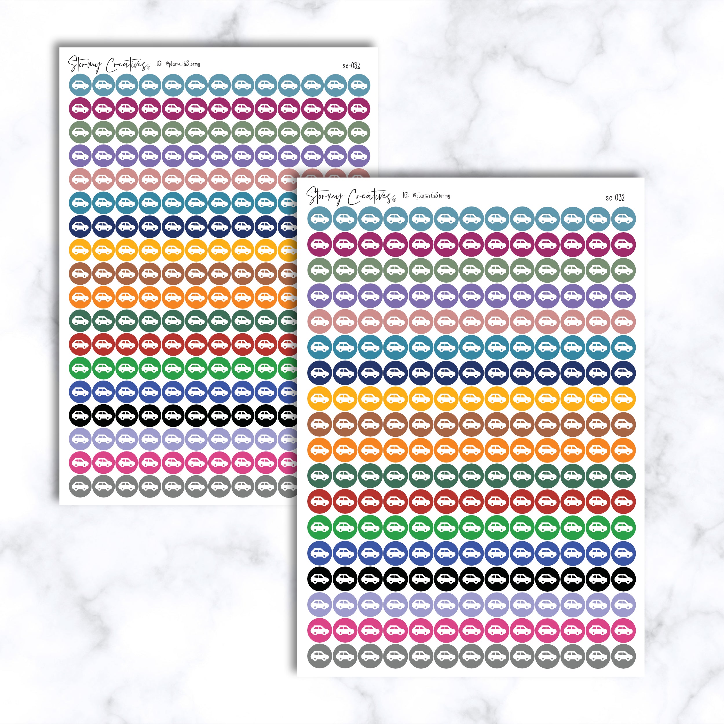Small Car Dot Stickers