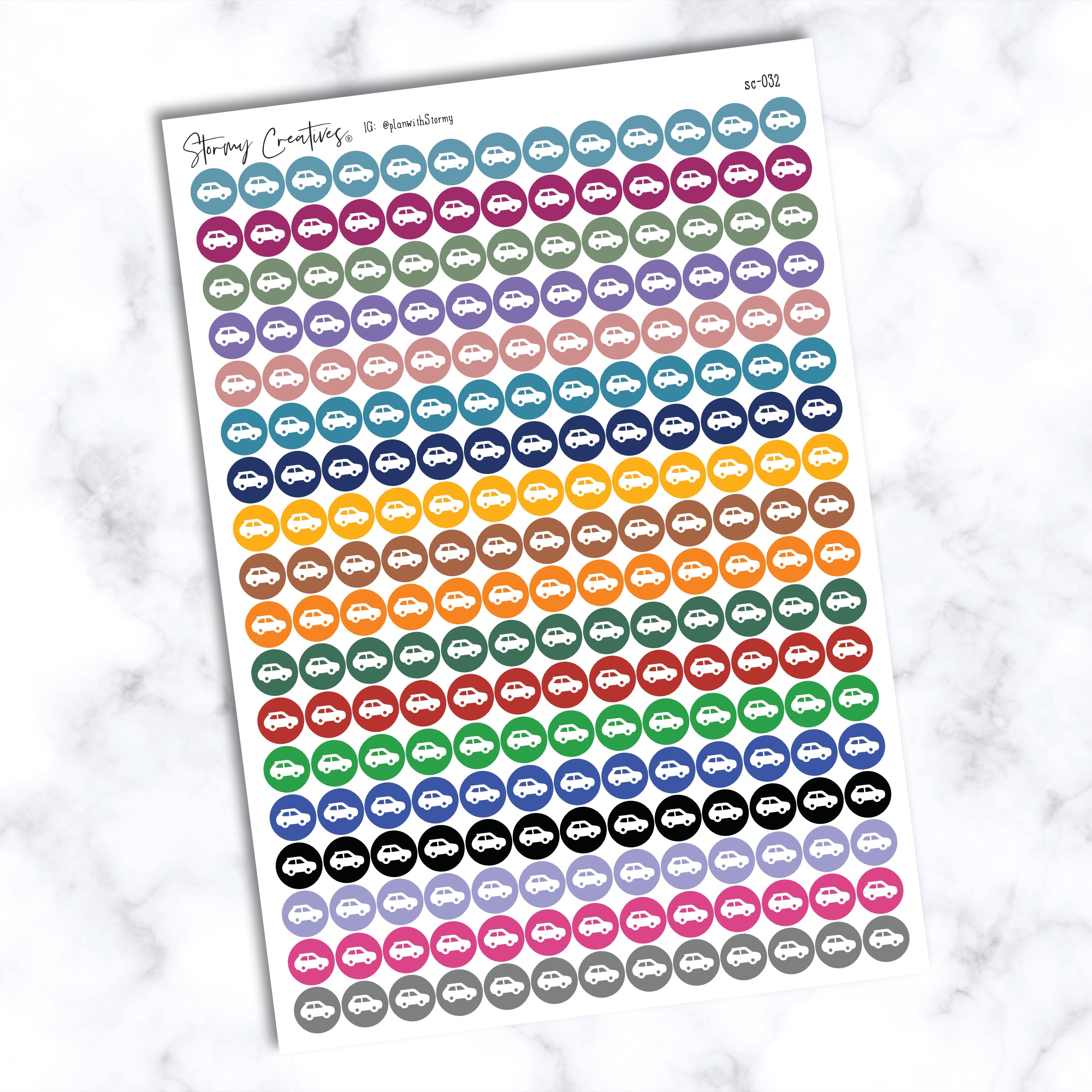 Small Car Dot Stickers