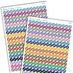 Small Gym, Weights Dot Stickers