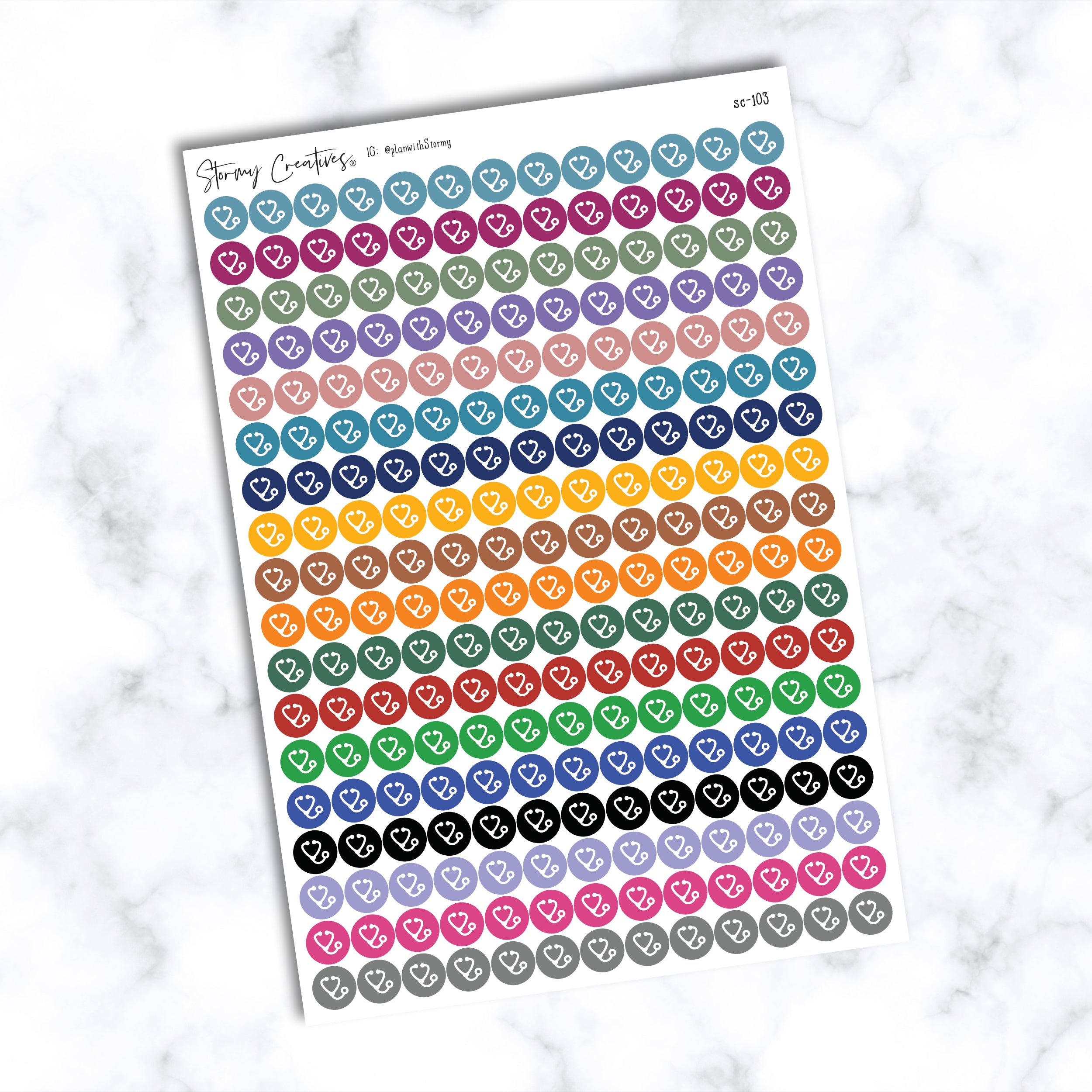 Small Medical Stethoscope Dot