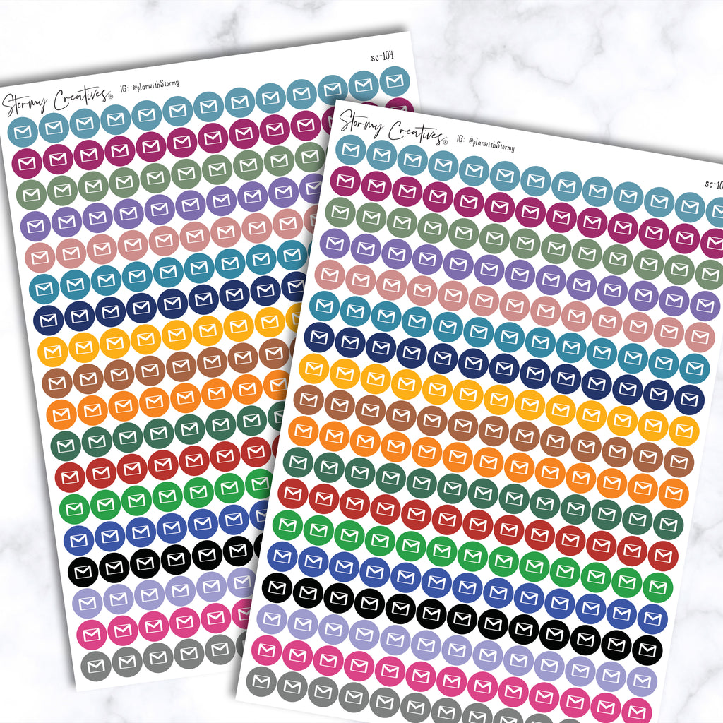Small Mail, Email Dot Stickers