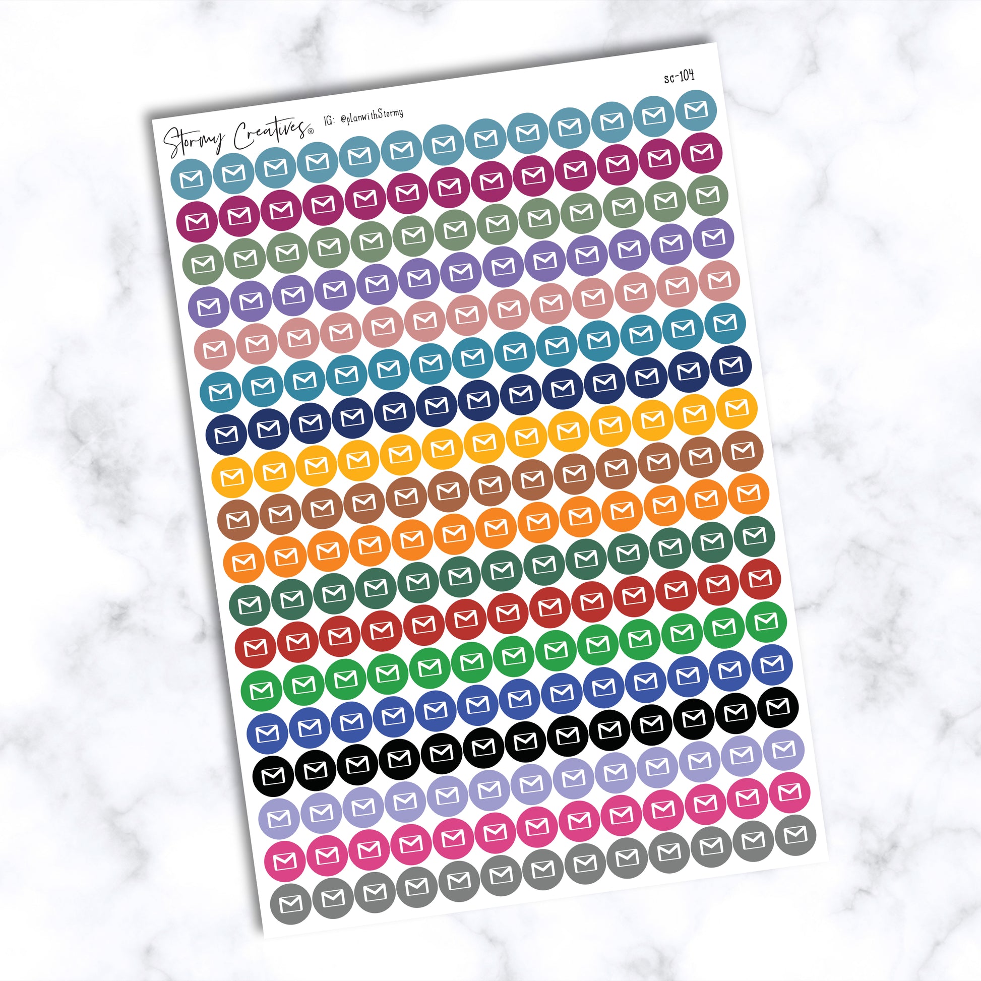Small Mail, Email Dot Stickers – StormyCreatives