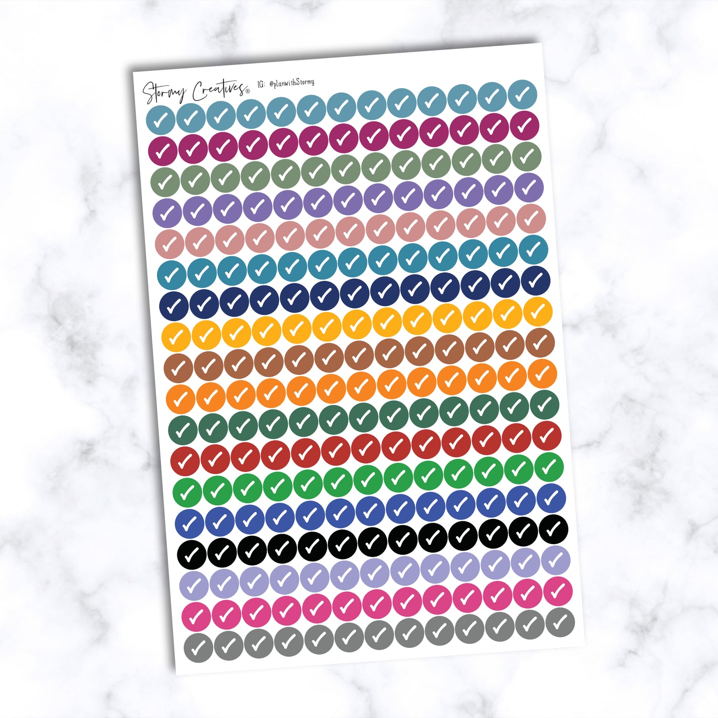 Small Checkmark Dots