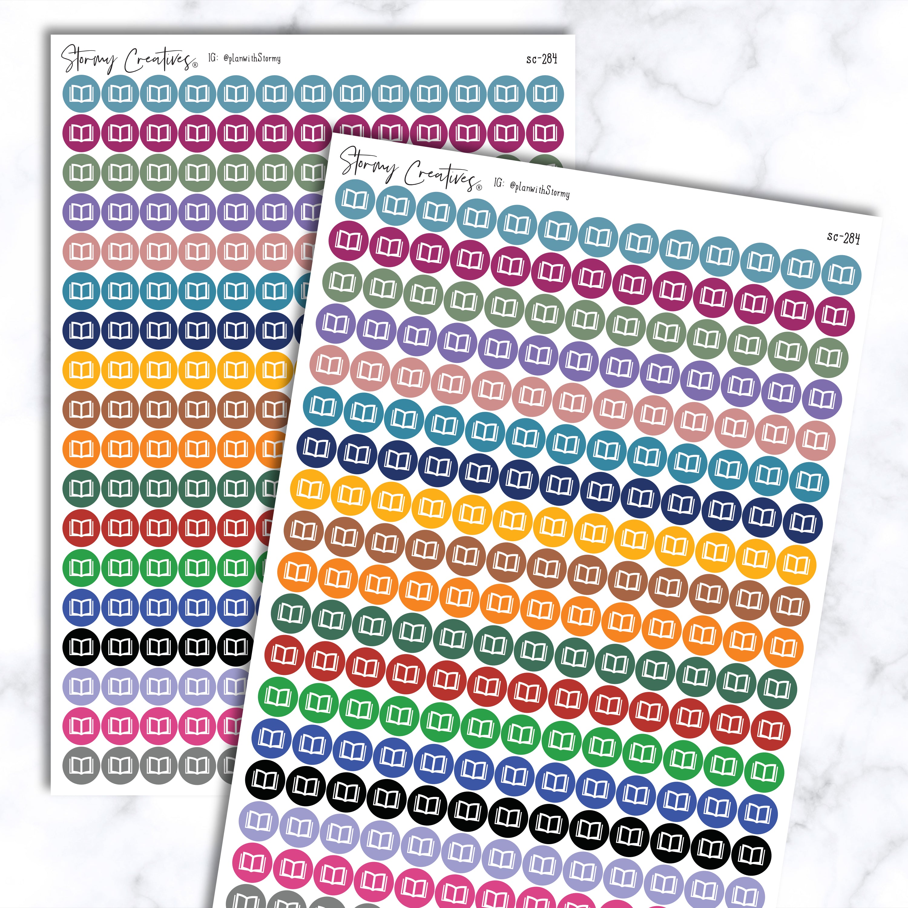 Small Book Dot Stickers