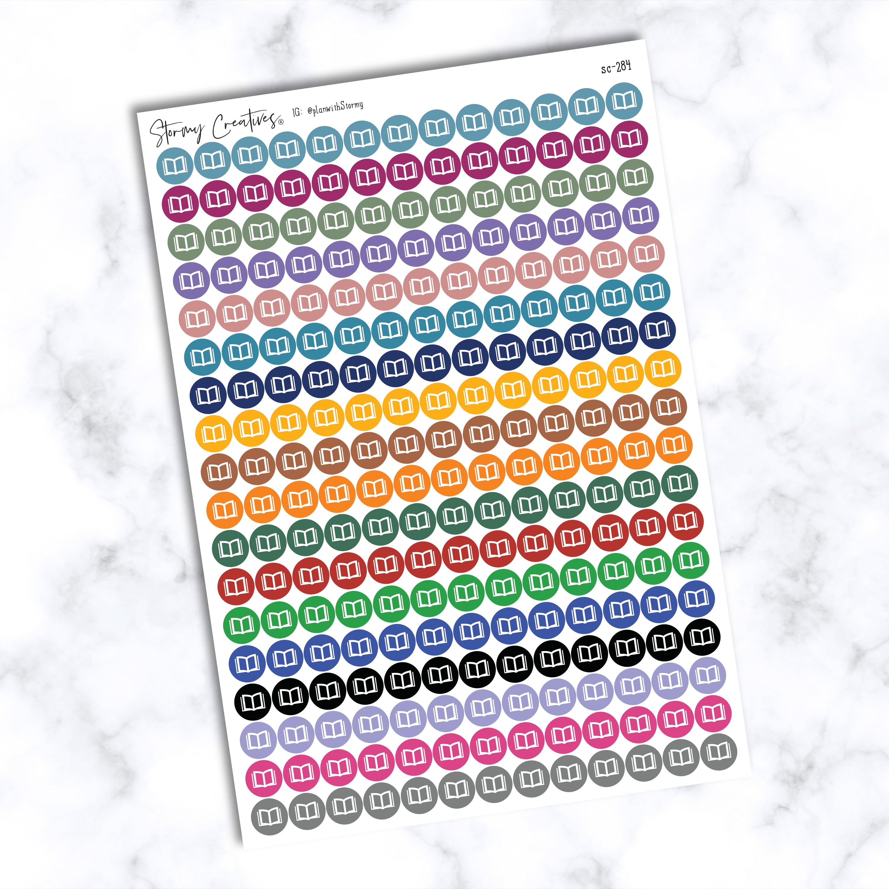 Small Book Dot Stickers