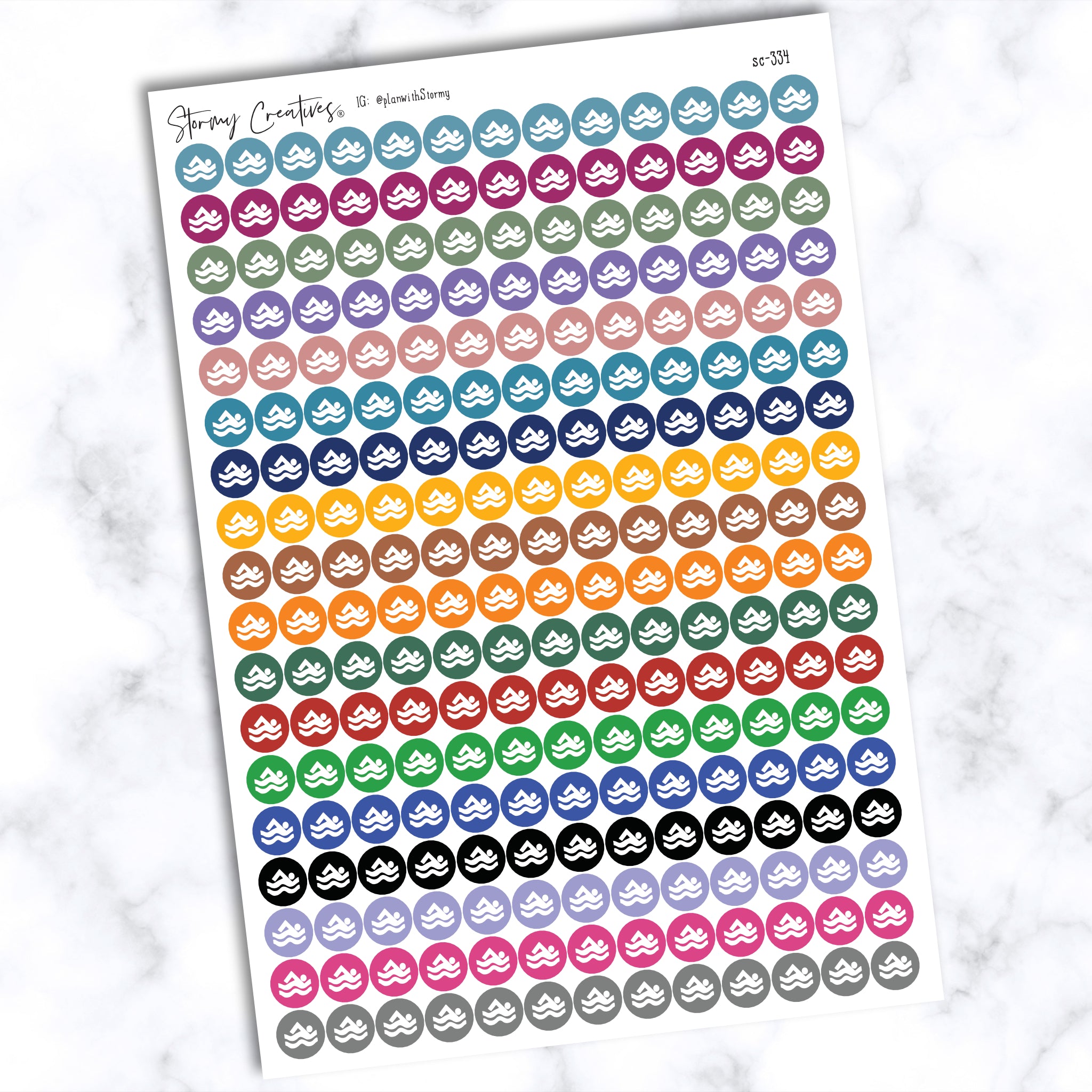 Small Swim Dot Stickers