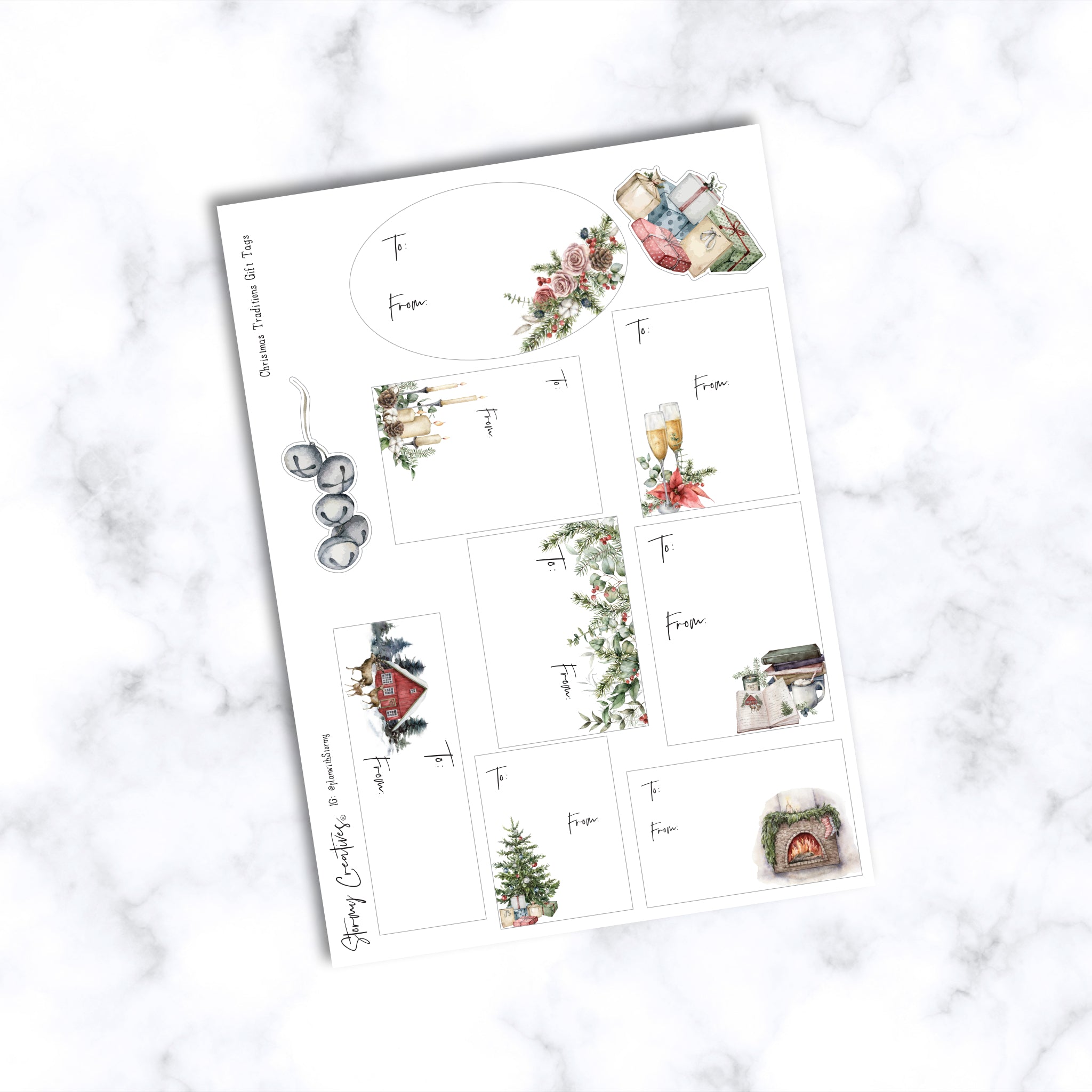 Christmas Traditions Gift Tag Set