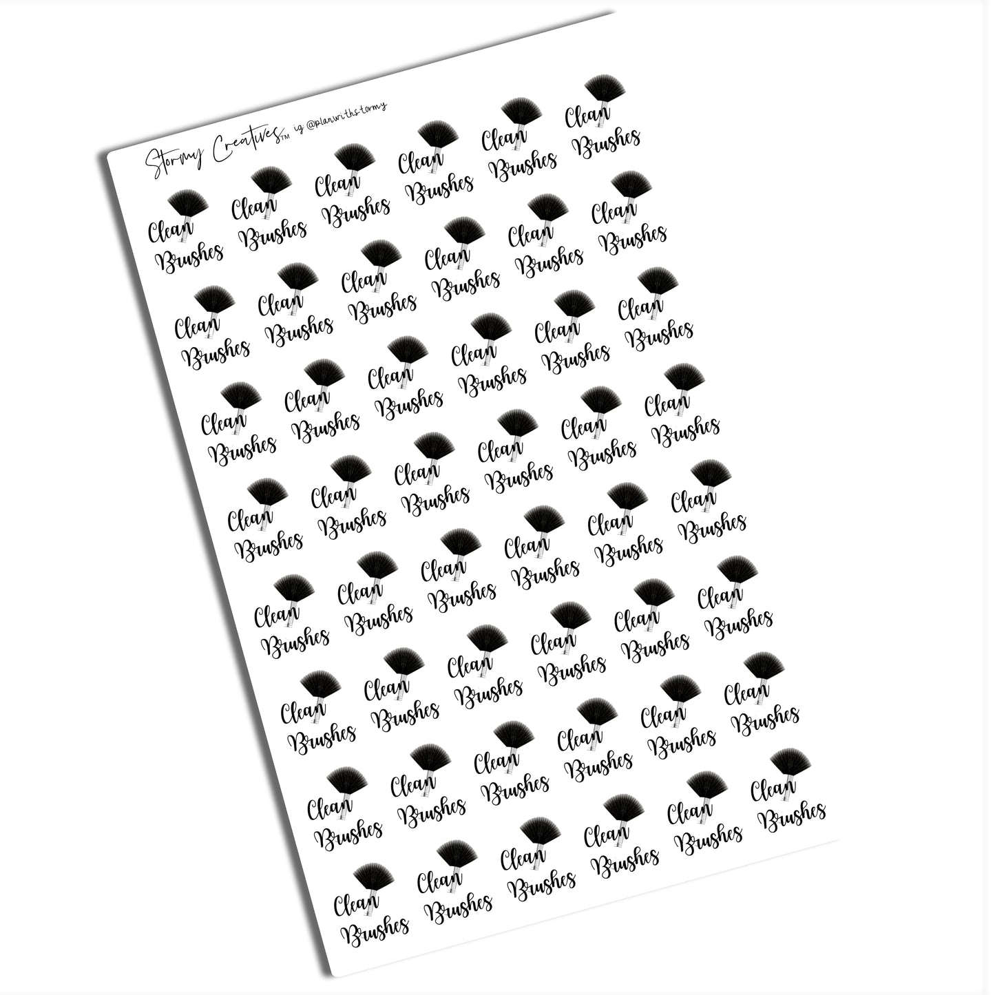 Clean Makeup Brushes Stickers