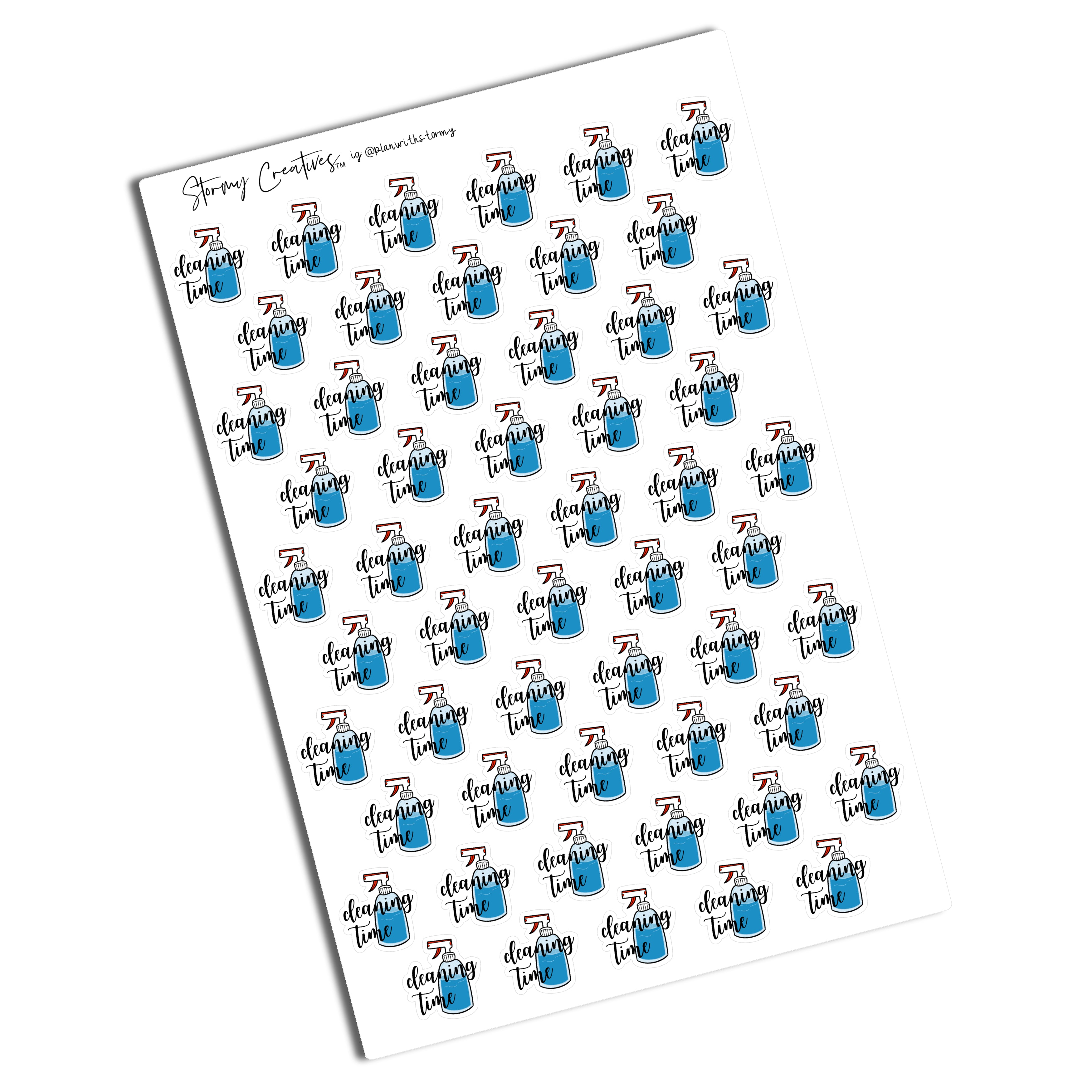 Cleaning Time Stickers