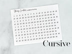 Small Date Dot Stickers