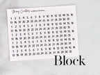 Small Date Dot Stickers