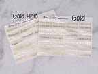 Foil Small Month Stickers, JenPlans Font Transparent Stickers