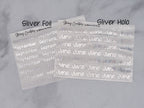 Foil Small Month Stickers, JenPlans Font Transparent Stickers