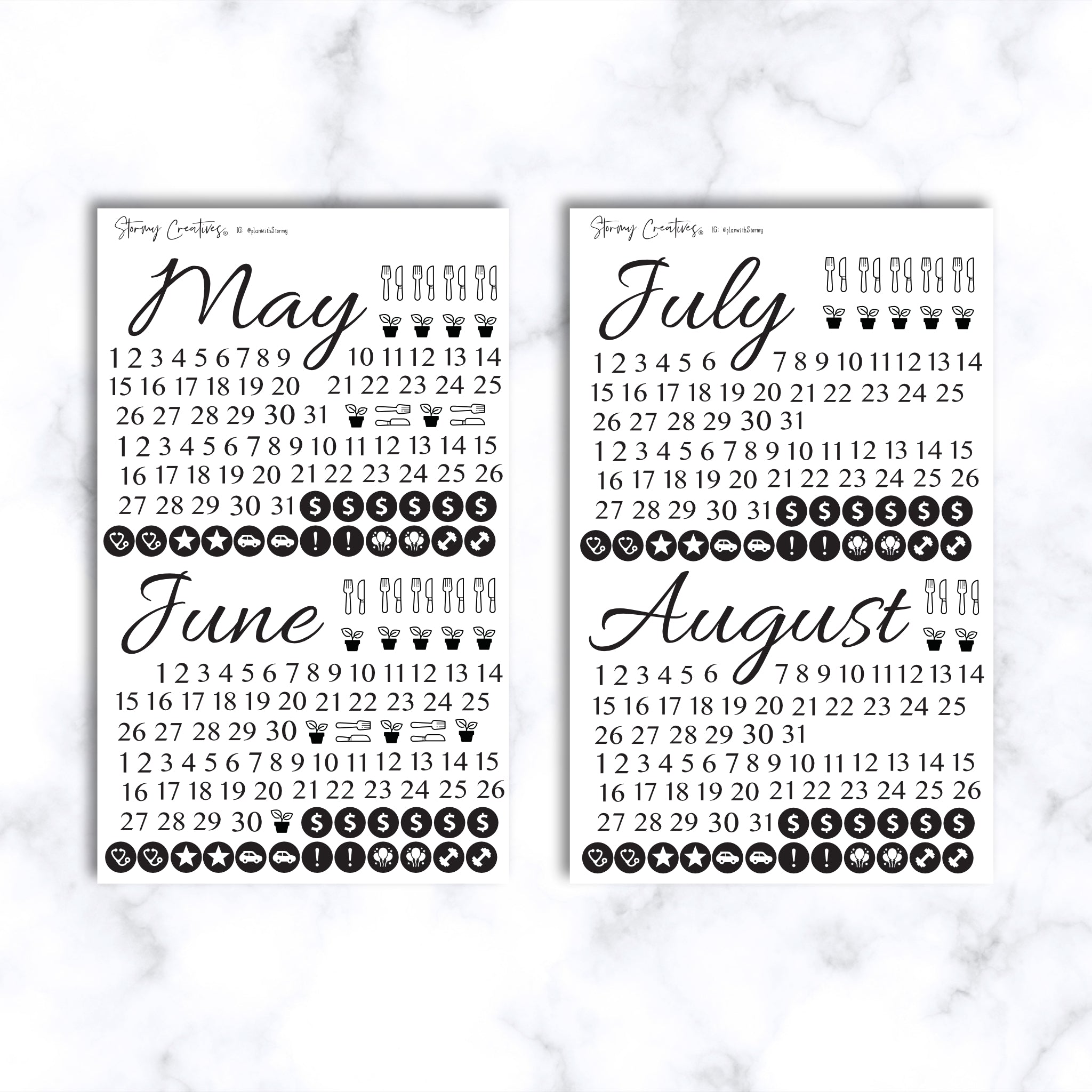 Essentials Calendar Planner and Journaling Stickers Starter Kit