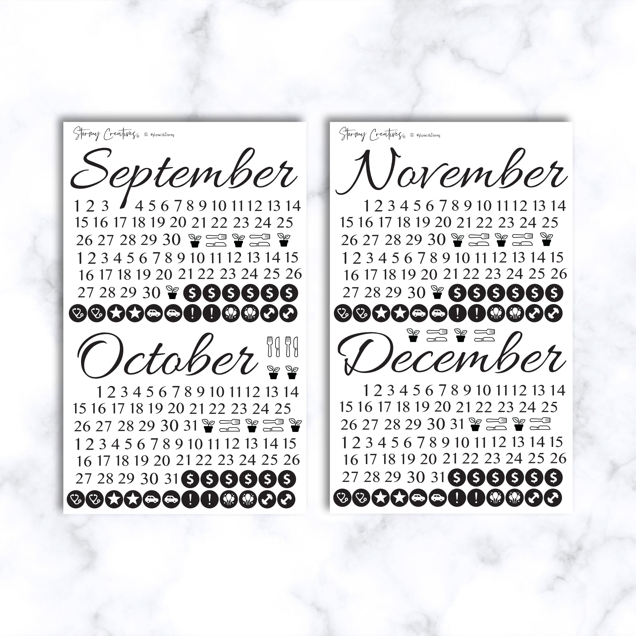 Essentials Calendar Planner and Journaling Stickers Starter Kit