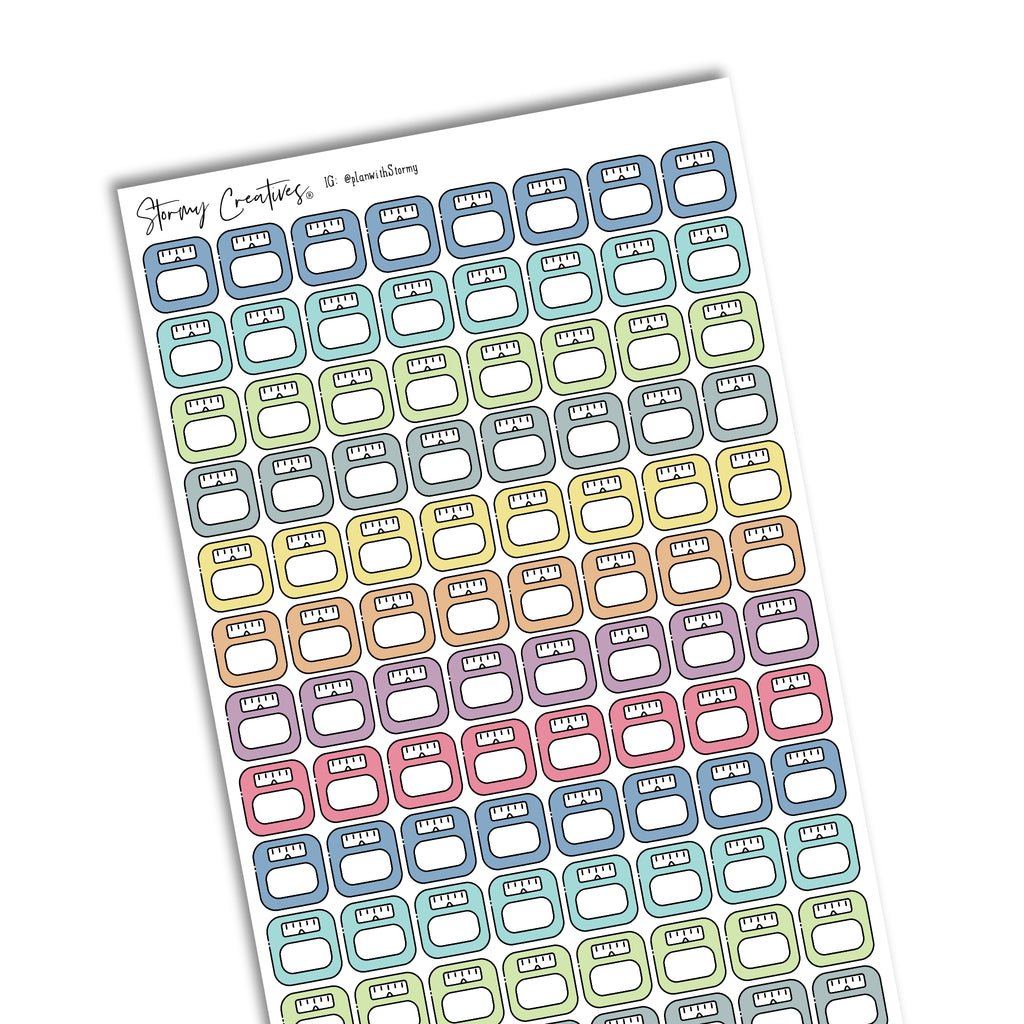 Weight Scales Tracker Stickers