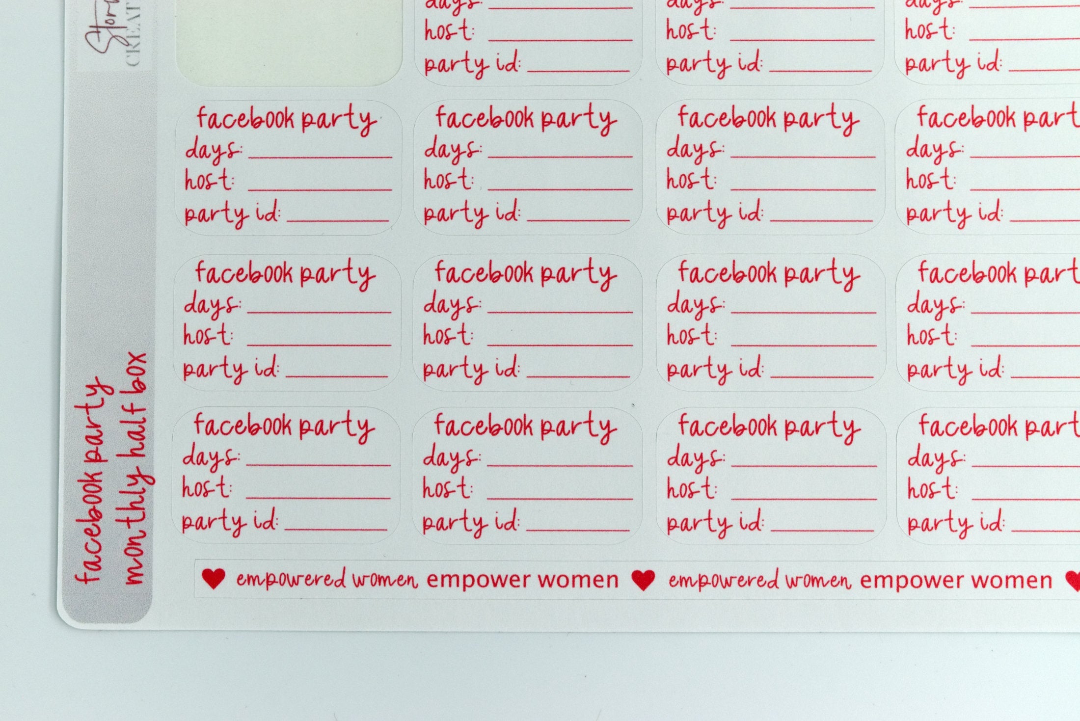 Direct Sales Facebook Party Half Box