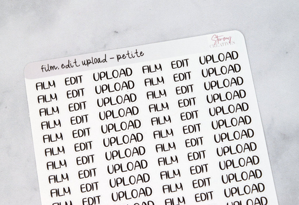 Film, Edit, Upload Script - Large Size