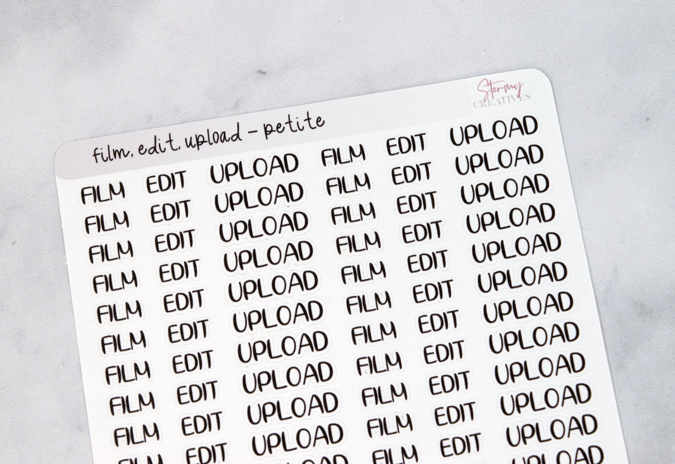 Film, Edit, Upload Script - Large Size