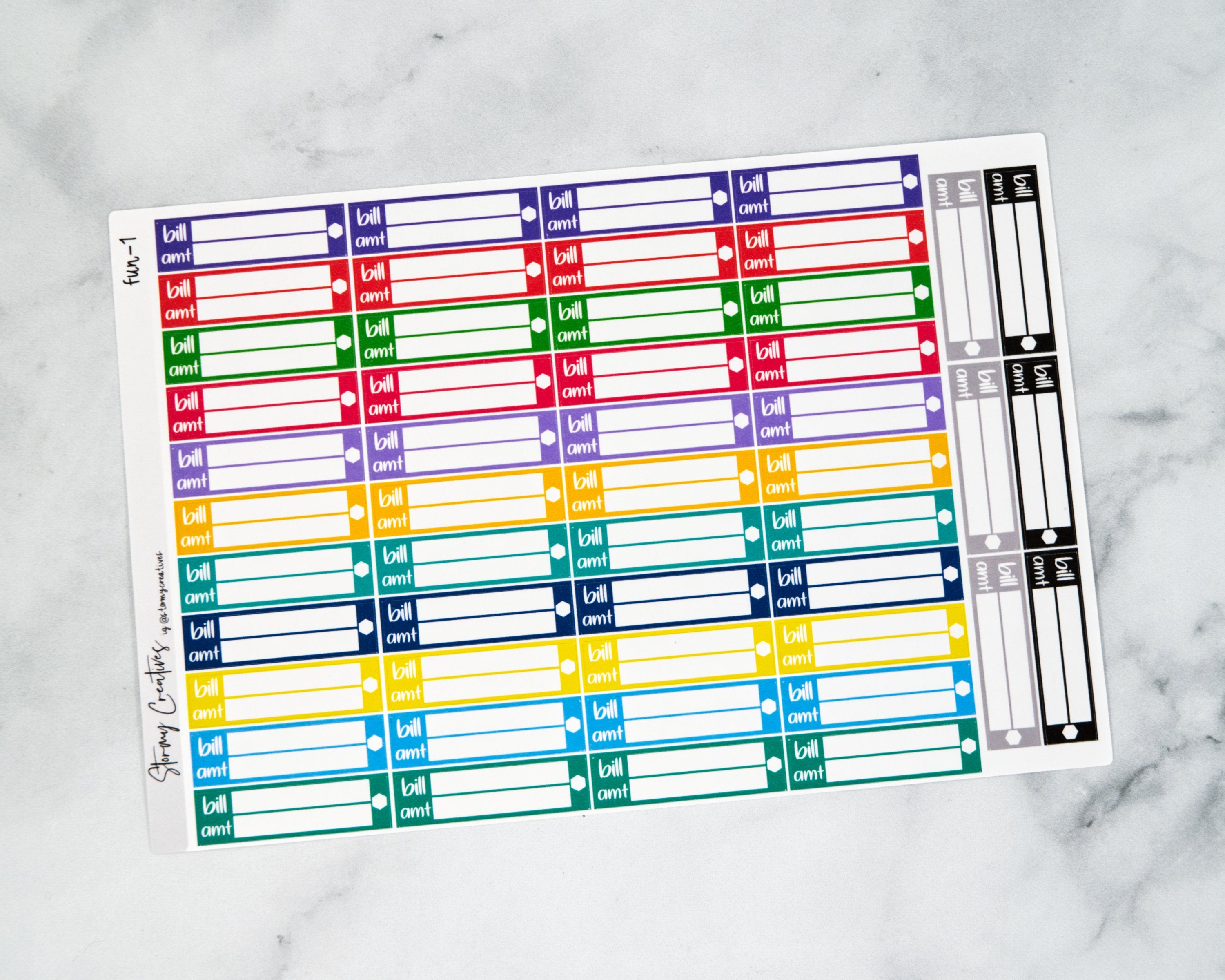 Bill Due Budgeting Stickers