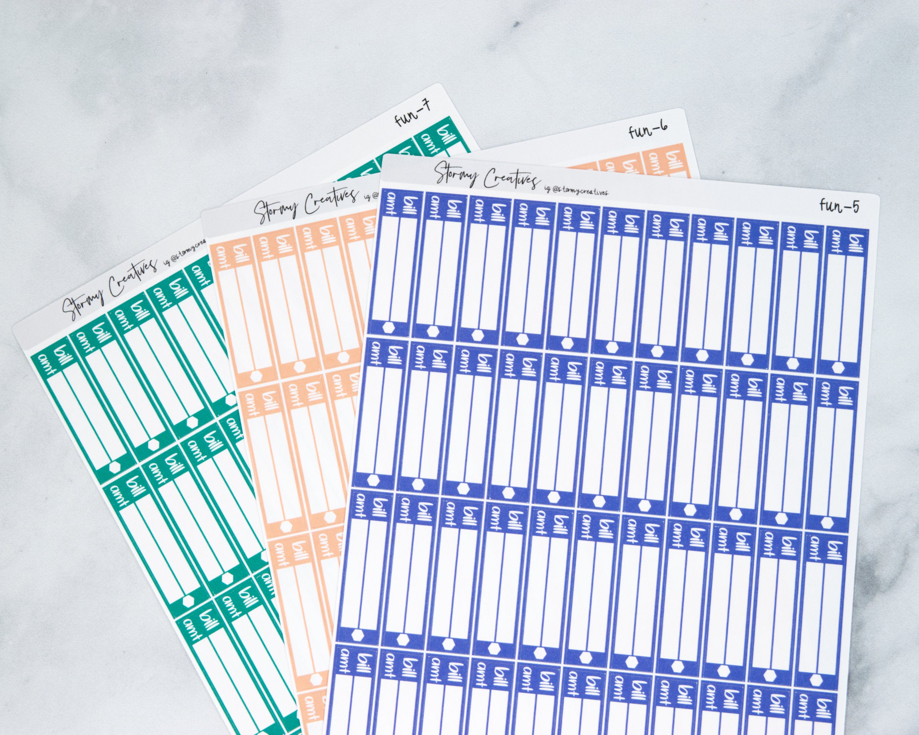 Bill Due Budgeting Stickers