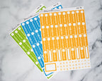 Strip Day Header Stickers for Erin Condren Planners