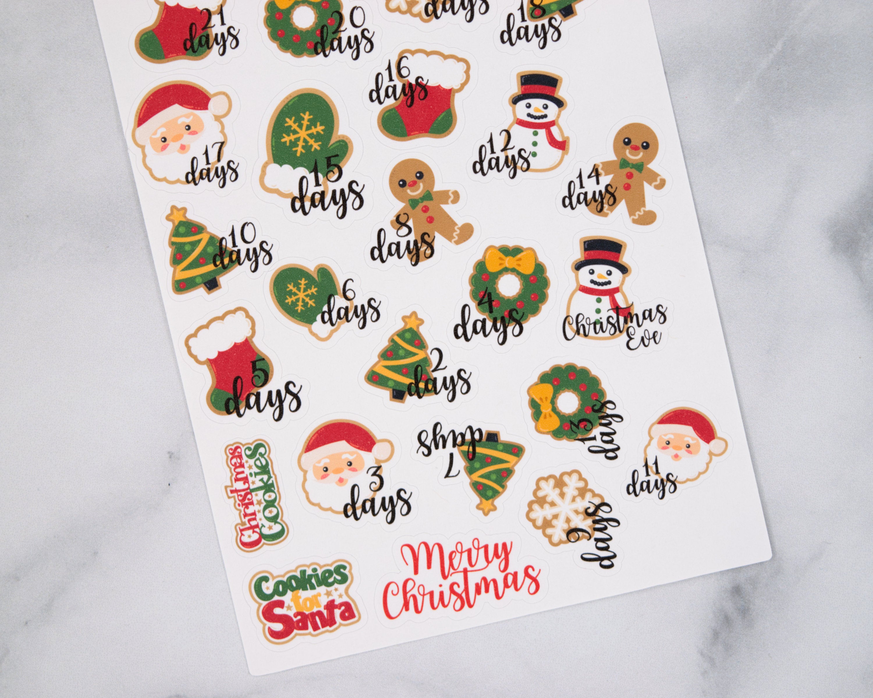 Christmas Advent Calendar Stickers