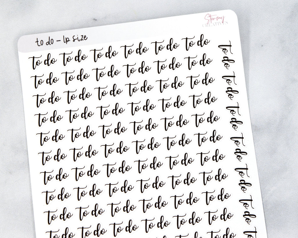 To Do Script Stickers