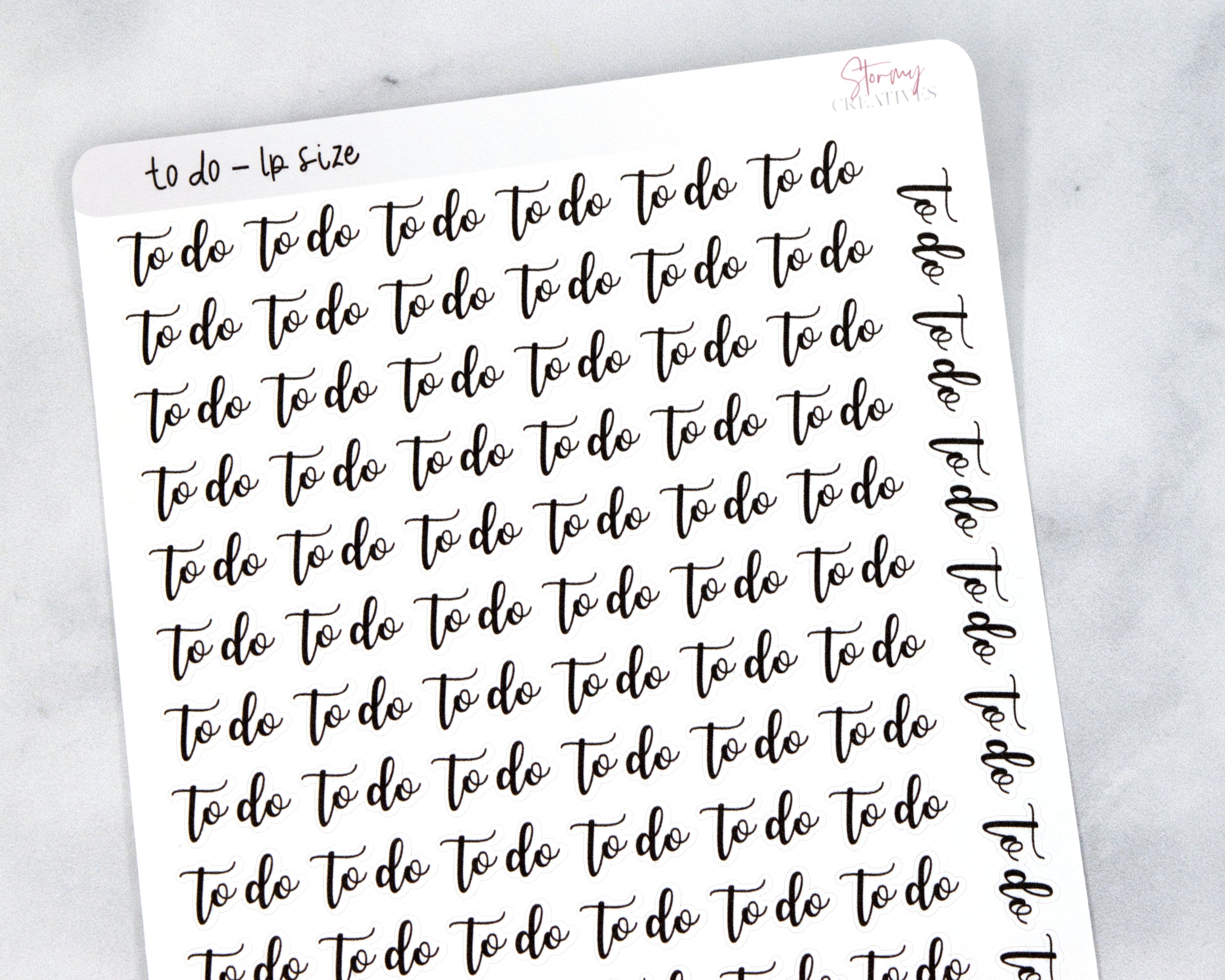 To Do Script Stickers