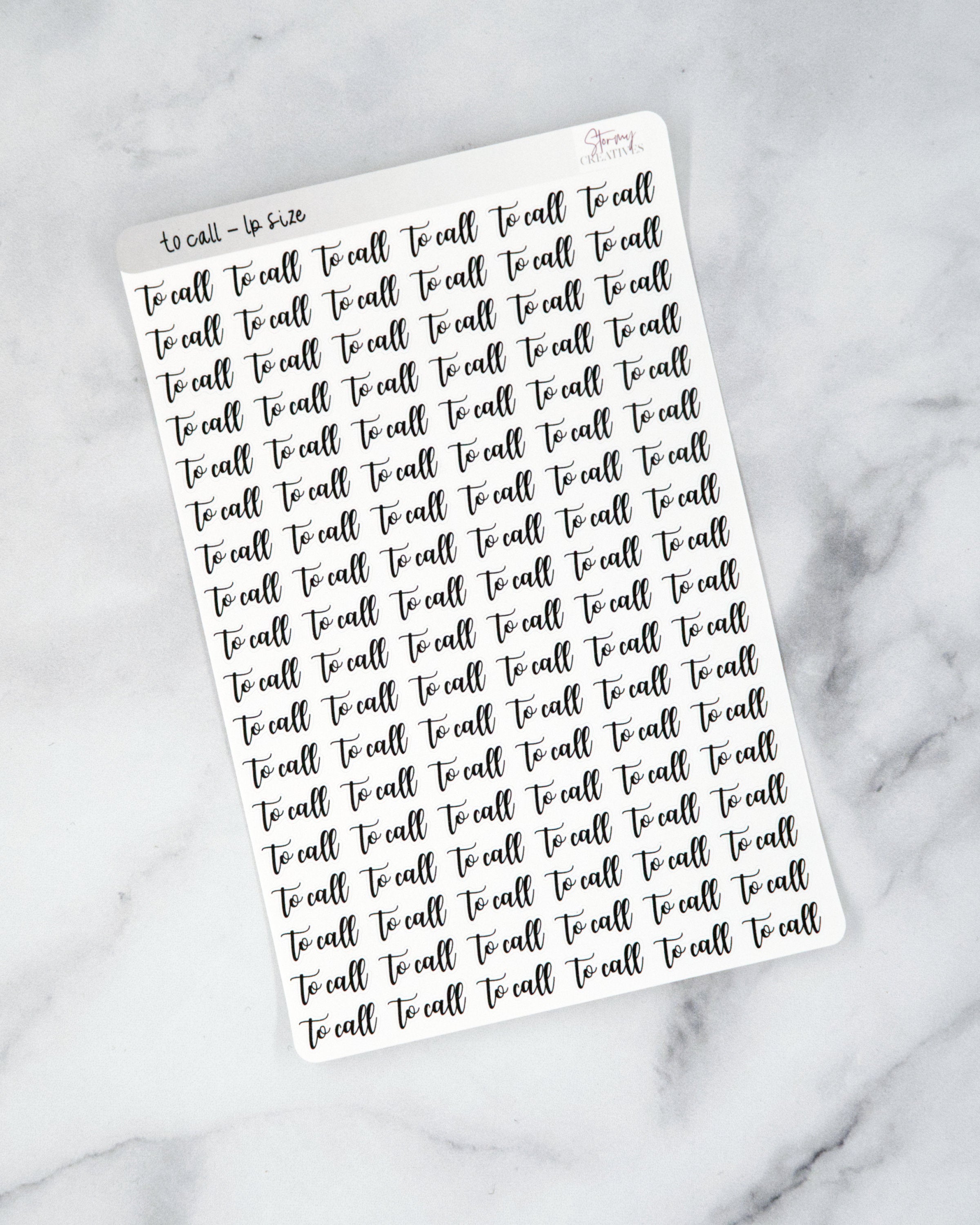 To Call Script Stickers