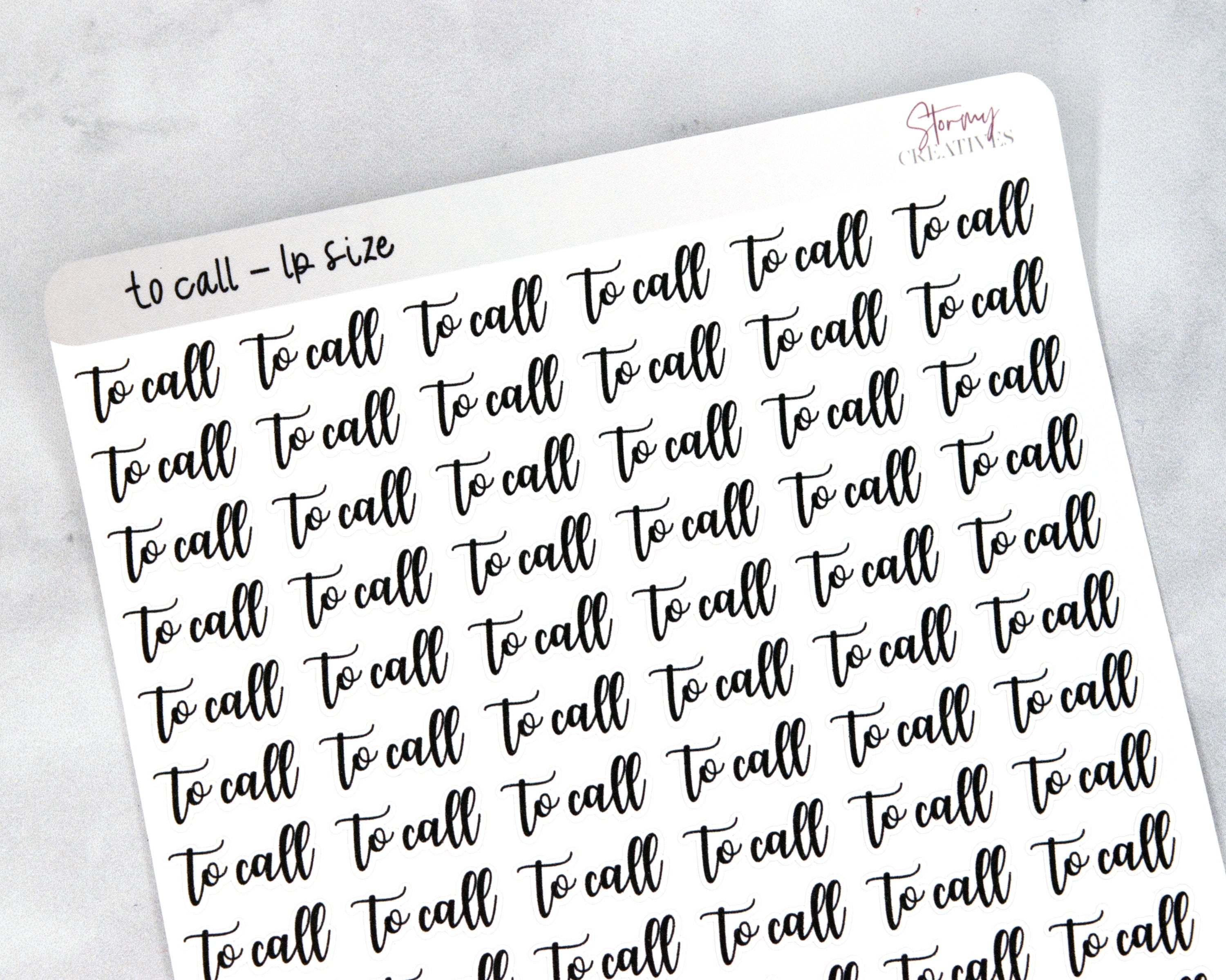 To Call Script Stickers