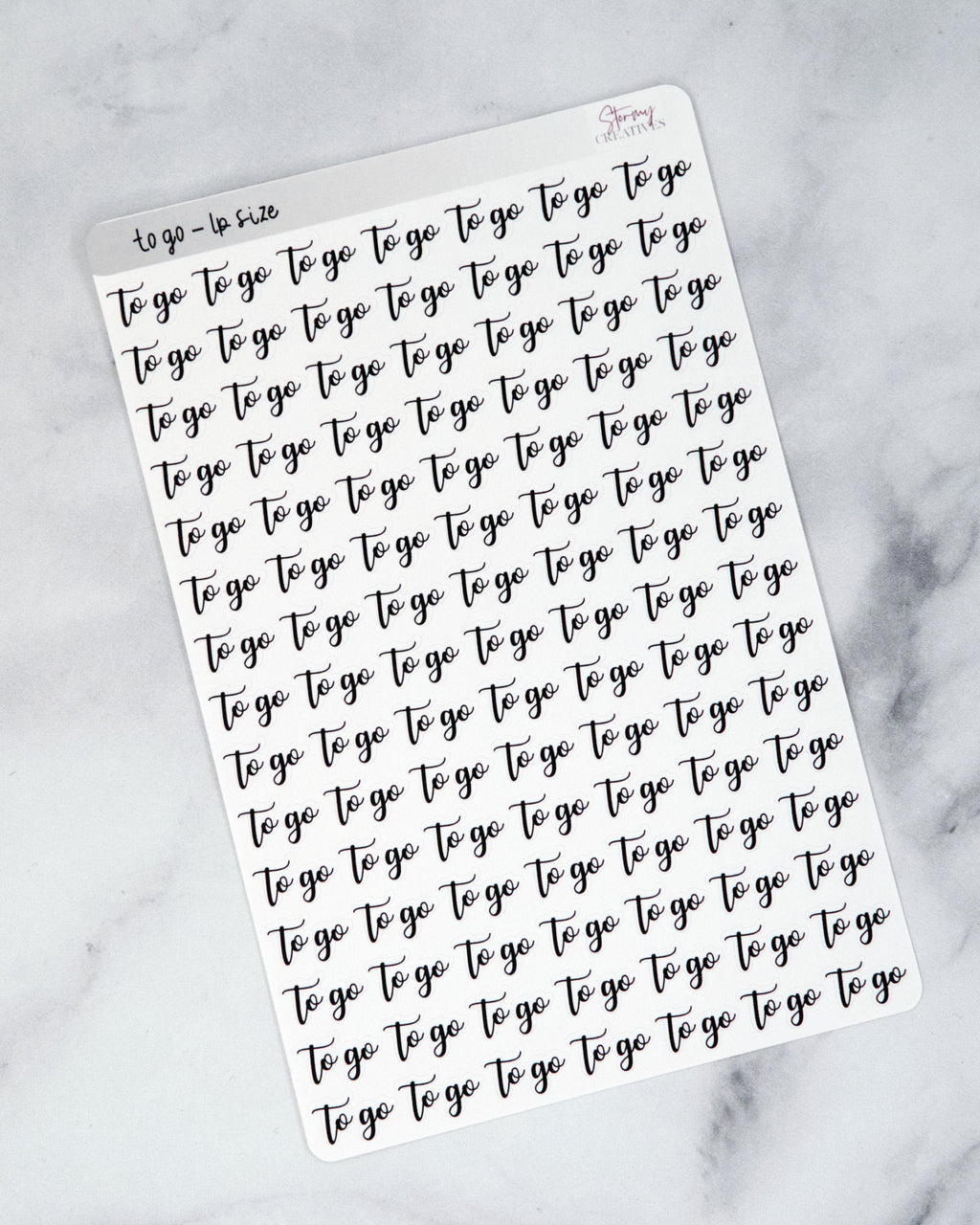 To Go Script Stickers