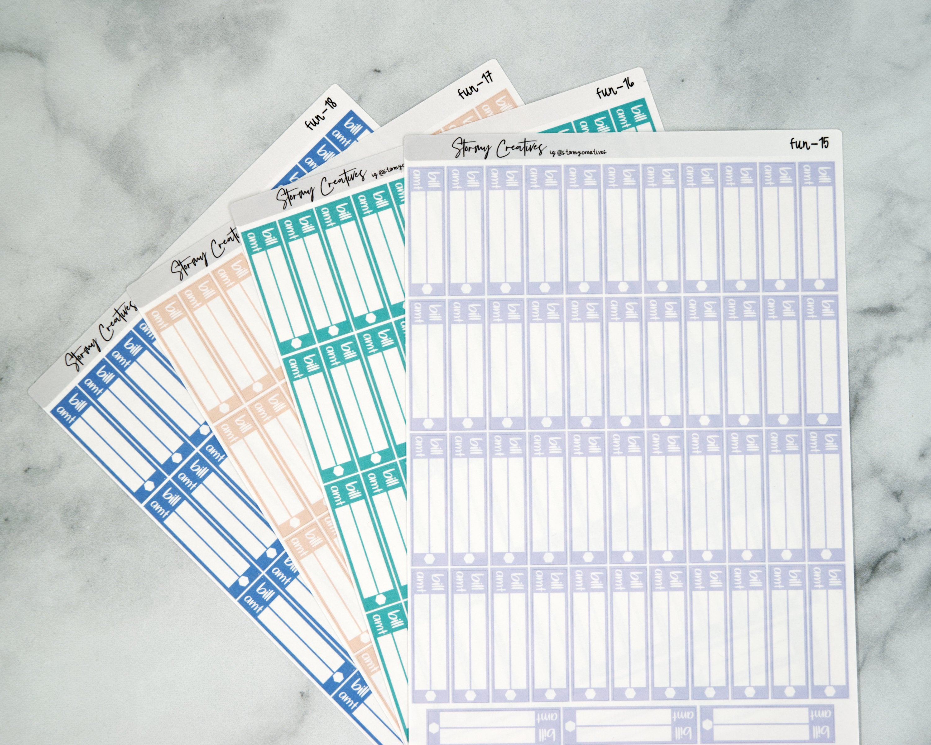 Bill Due Budgeting Stickers