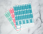 Strip Day Header Stickers for Erin Condren Planners