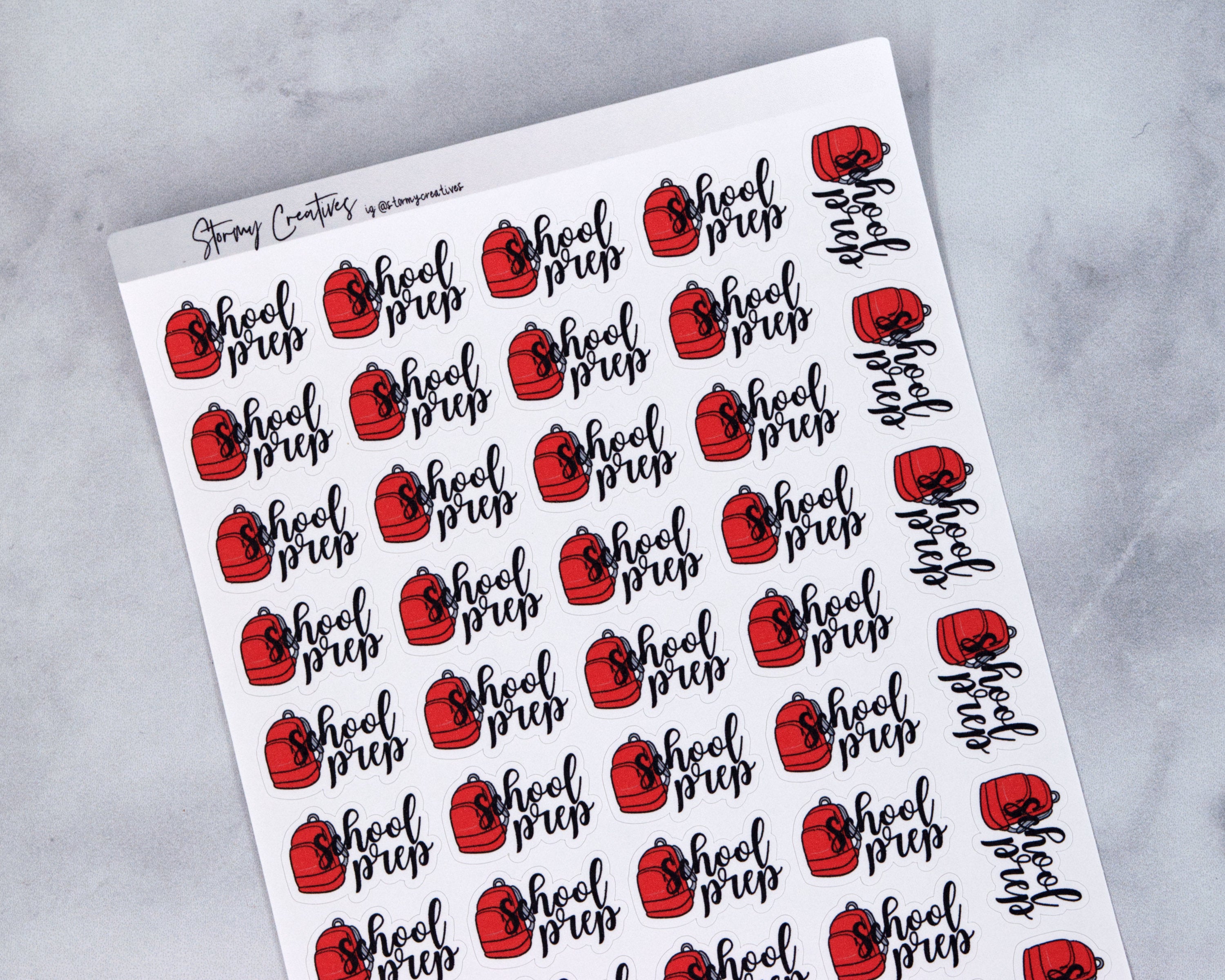 School Prep, Back to School Stickers