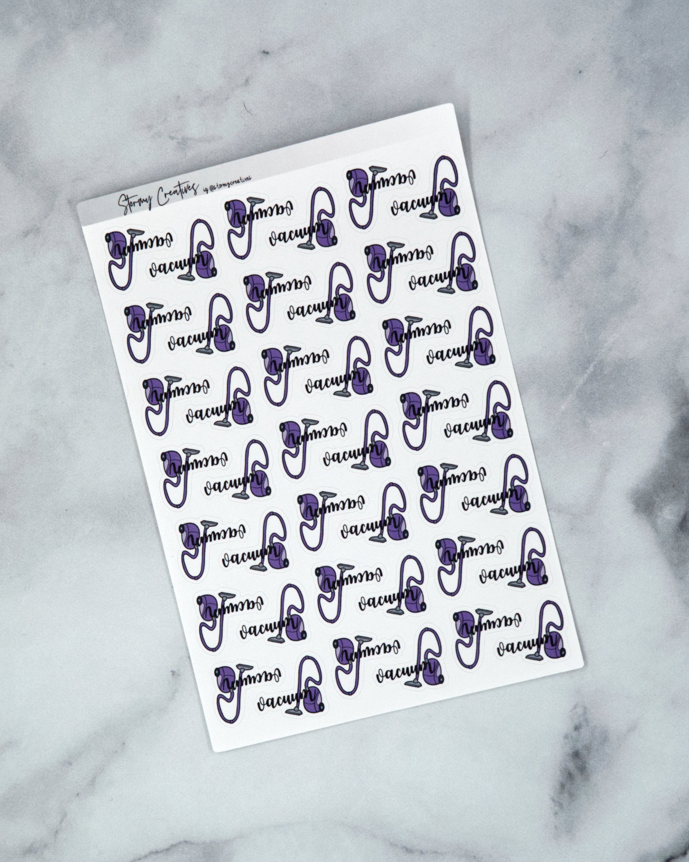 Vacuum, Clean House Stickers